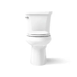 Two-piece elongated toilet, 1.28 gpf
