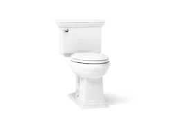 Two-piece elongated toilet, 1.28 gpf