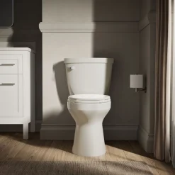 Two-piece elongated toilet, 1.6 gpf