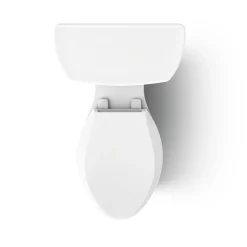 Two-piece elongated toilet, 1.28 gpf