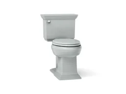 Two-piece elongated toilet with concealed trapway, 1.28 gpf