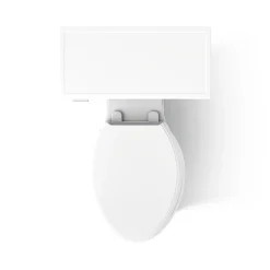 Two-piece elongated toilet with concealed trapway, 1.28 gpf