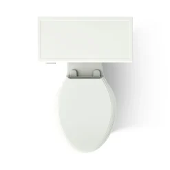 Two-piece elongated toilet with concealed trapway, 1.28 gpf