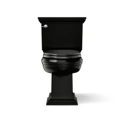 Two-piece elongated toilet with concealed trapway, 1.28 gpf
