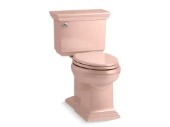 Two-piece elongated toilet with concealed trapway, 1.28 gpf