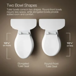 Two-piece elongated toilet with concealed trapway, 1.28 gpf