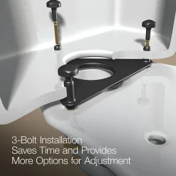 Two-piece elongated toilet with concealed trapway, 1.28 gpf