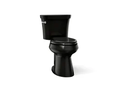 Two-piece elongated toilet with concealed trapway, 1.28 gpf