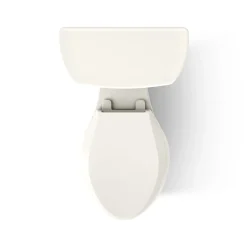 Two-piece elongated toilet with concealed trapway, 1.28 gpf