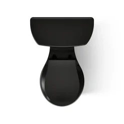 Two-piece round-front toilet, dual-flush