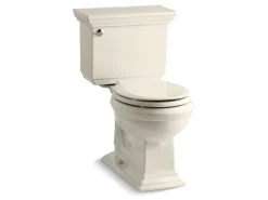 Two-piece round-front toilet, 1.28 gpf
