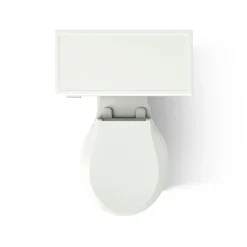 Two-piece round-front toilet, 1.28 gpf