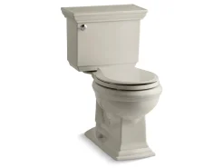 Two-piece round-front toilet, 1.28 gpf