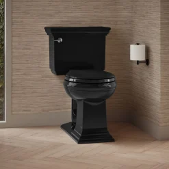 Two-piece round-front toilet, 1.28 gpf