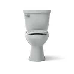 Two-piece round-front toilet, 1.28 gpf