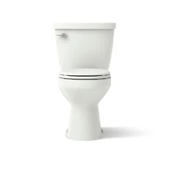 Two-piece round-front toilet, 1.28 gpf