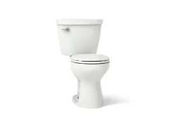 Two-piece round-front toilet, 1.28 gpf