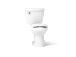 Two-piece round-front toilet, 1.6 gpf