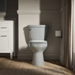 Two-piece round-front toilet, 1.6 gpf