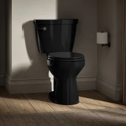 Two-piece round-front toilet, 1.6 gpf