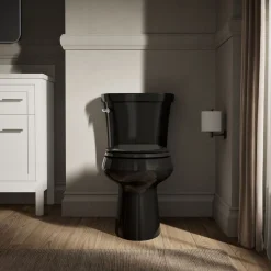 Two-piece round-front toilet, 1.28 gpf