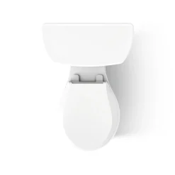 Two-piece round-front toilet, 1.28 gpf
