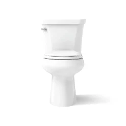Two-piece round-front toilet, 1.28 gpf
