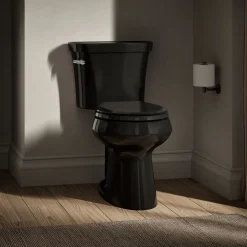 Two-piece round-front toilet, 1.28 gpf