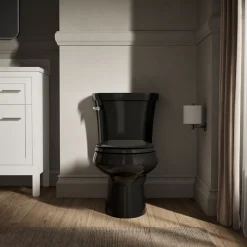 Two-piece round-front toilet, 1.28 gpf