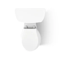 Two-piece round-front toilet, 1.28 gpf