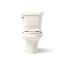Two-piece round-front toilet, 1.28 gpf