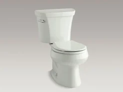 Two-piece round-front toilet, 1.28 gpf