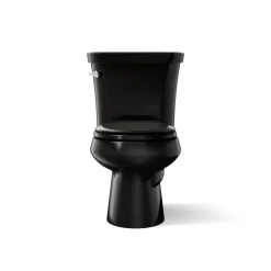 Two-piece round-front toilet, 1.28 gpf