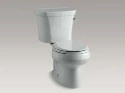 Two-piece round-front toilet, 1.28 gpf
