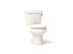 Two-piece round-front toilet, 1.28 gpf