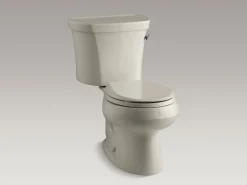 Two-piece round-front toilet, 1.28 gpf