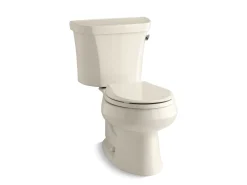 Two-piece round-front toilet, 1.28 gpf