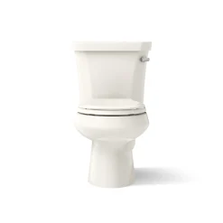 Two-piece round-front toilet, 1.28 gpf