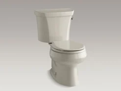 Two-piece round-front toilet, 1.28 gpf