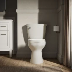 Two-piece round-front toilet, 1.6 gpf