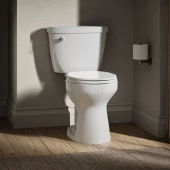 Two-piece round-front toilet, 1.6 gpf