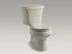 Two-piece round-front toilet, 1.28 gpf
