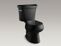 Two-piece round-front toilet, 1.28 gpf