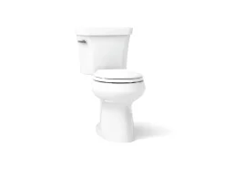 Two-piece round-front toilet, 1.28 gpf