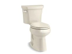 Two-piece round-front toilet, 1.28 gpf