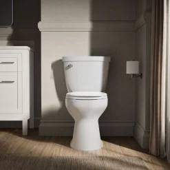 Two-piece round-front toilet, 1.28 gpf