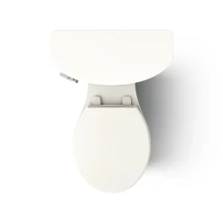 Two-piece round-front toilet, 1.28 gpf