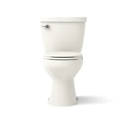 Two-piece round-front toilet, 1.28 gpf