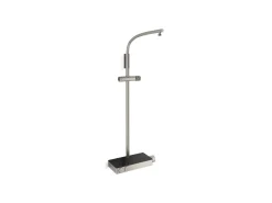 Two-way exposed thermostatic valve with shower column for rainhead and handshower