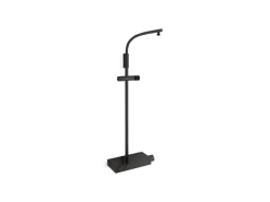 Two-way exposed thermostatic valve with shower column for rainhead and handshower